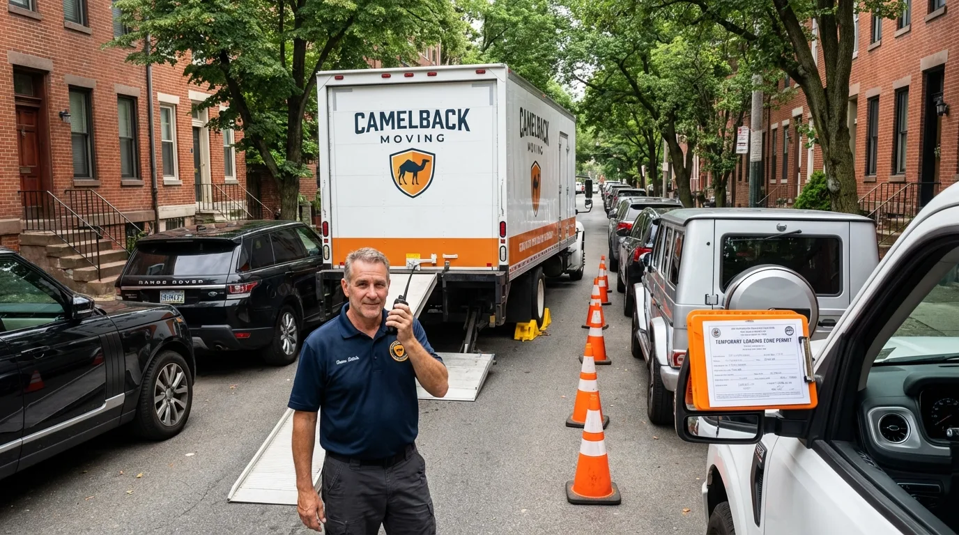 City street loading permit setup in Gibbstown, NJ